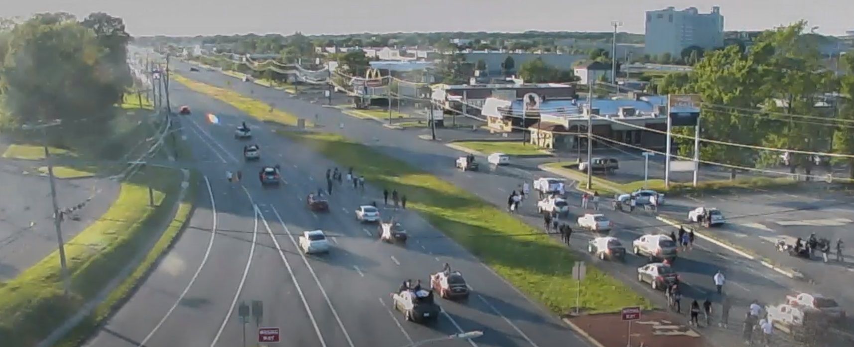 Protesters in Dover march towards the Dover Mall on Sunday, May 31, 2020